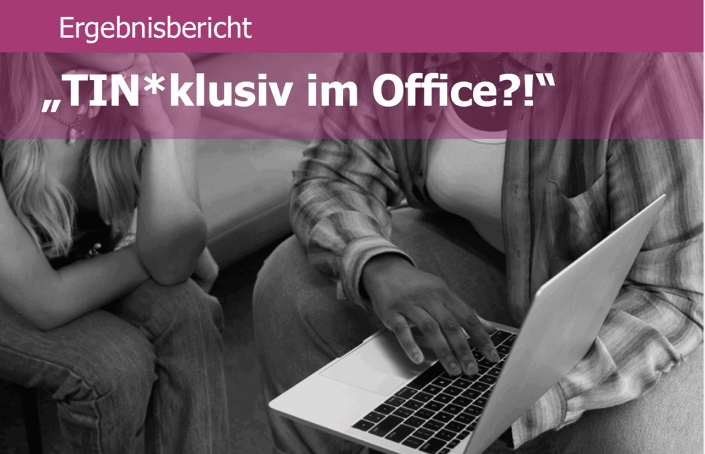 TIN*klusiv im Office Studie Gestaltung einer inklusive Unternehmensstruktur für trans* und inter* und nicht-binäre Personen 
