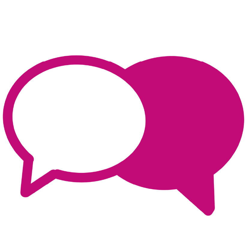 Icon: Zwei Sprechblasen