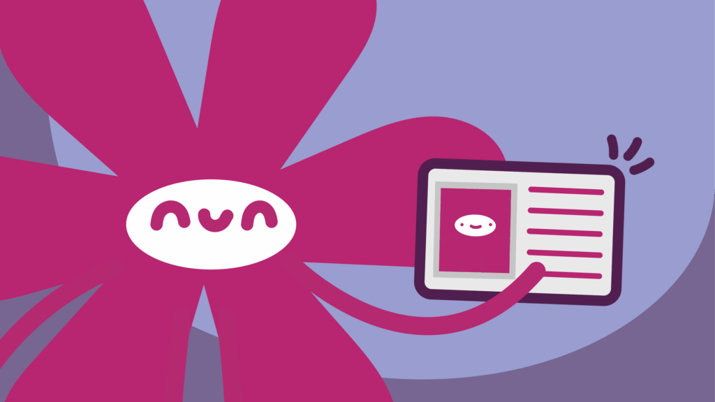 Ergänzungsausweis Illustration: Das Maskottchen hält stolz einen Ausweis in die Höhe.